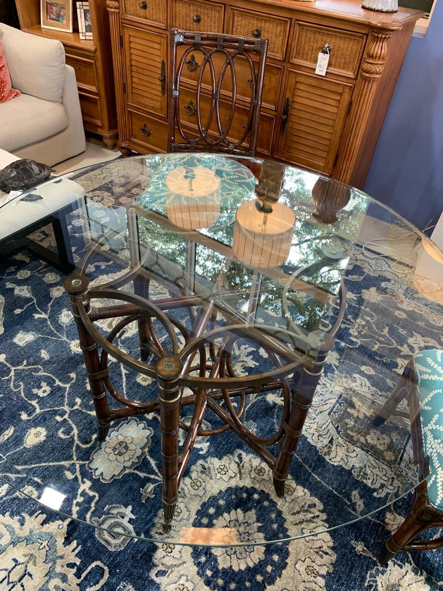 TOMMY BAHAMA BY LEXINGTON DINING TABLE &  FOUR CHAIRS