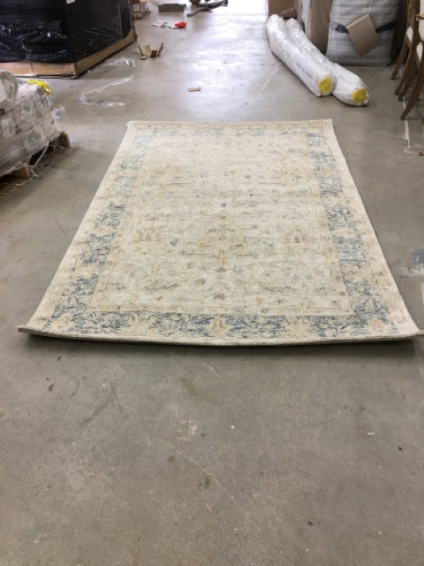 RUG IVORY/BLUE VINTAGE STYLE 5' X 7'9"