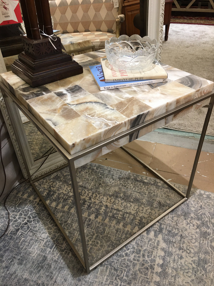 END TABLE MIXED STONE TOP BY HOOKER