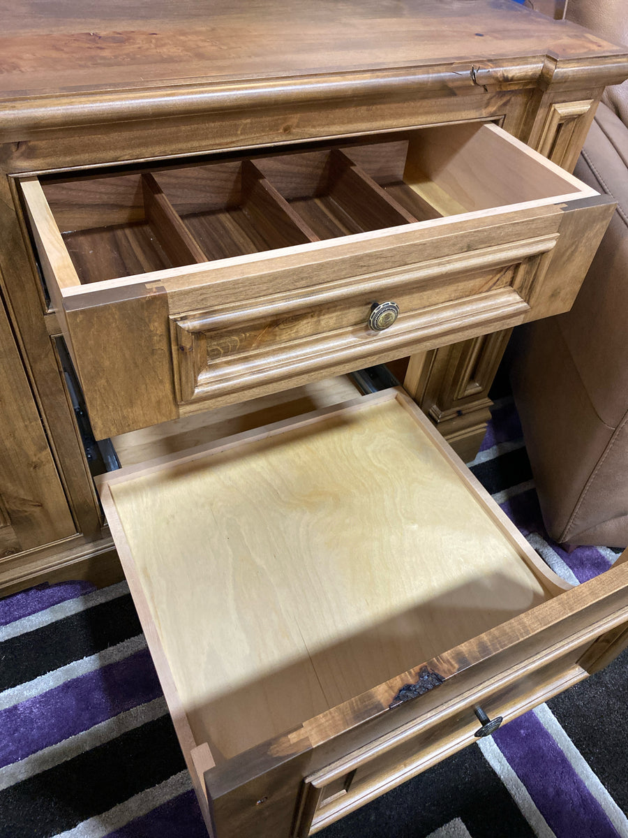 SIDEBOARD RUSTIC WOOD 2 DOOR 4 DRAWER