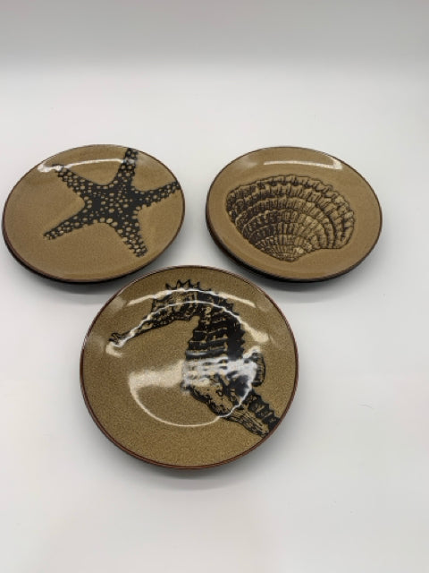 PLATES OCEAN LIFE SET  OF 6