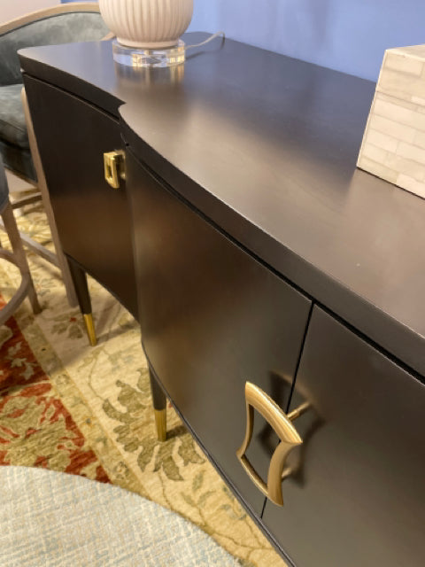 VANGUARD SIDEBOARD ESPRESSO WITH GOLD HARDWARE