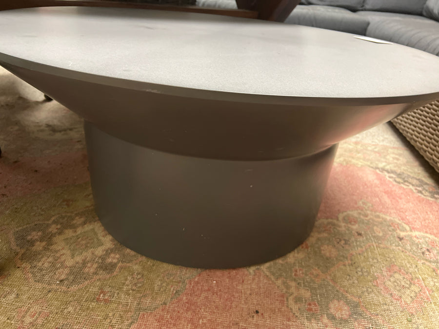 CRATE AND BARREL COFFEE TABLE  MODERN GREY