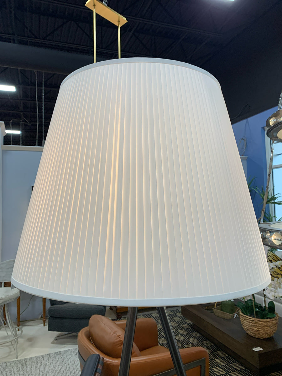 FLOOR LAMP TRIPOD SILK SHADE