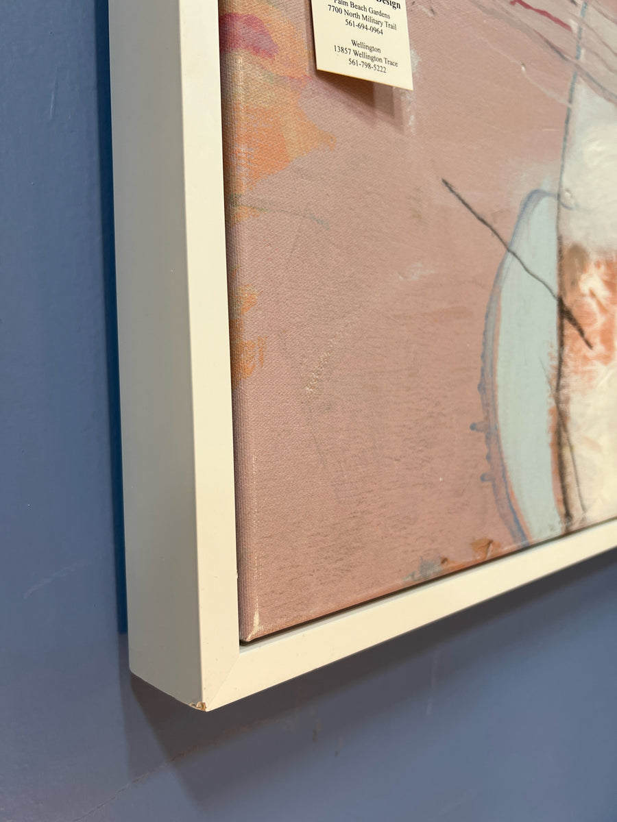 GICLEE PASTEL ABSTRACT FELICITY II  WHITE FRAME