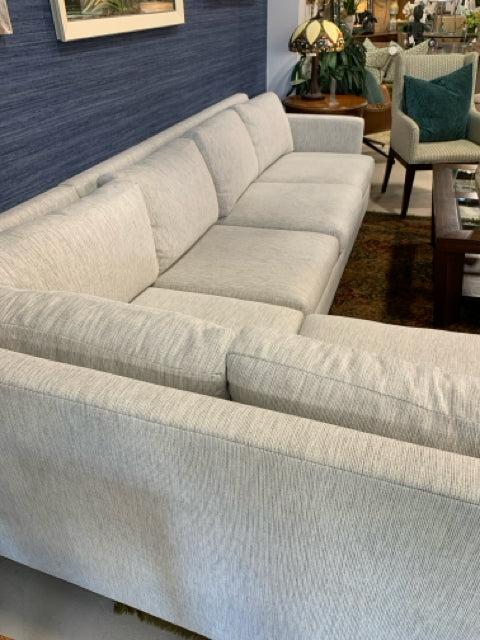 SECTIONAL SOFA WHITE WITH GREY 6 CUSHION
