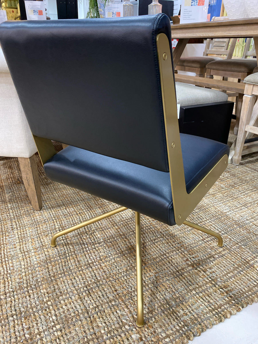 OFFICE CHAIR BLACK WITH GOLD METAL FRAME