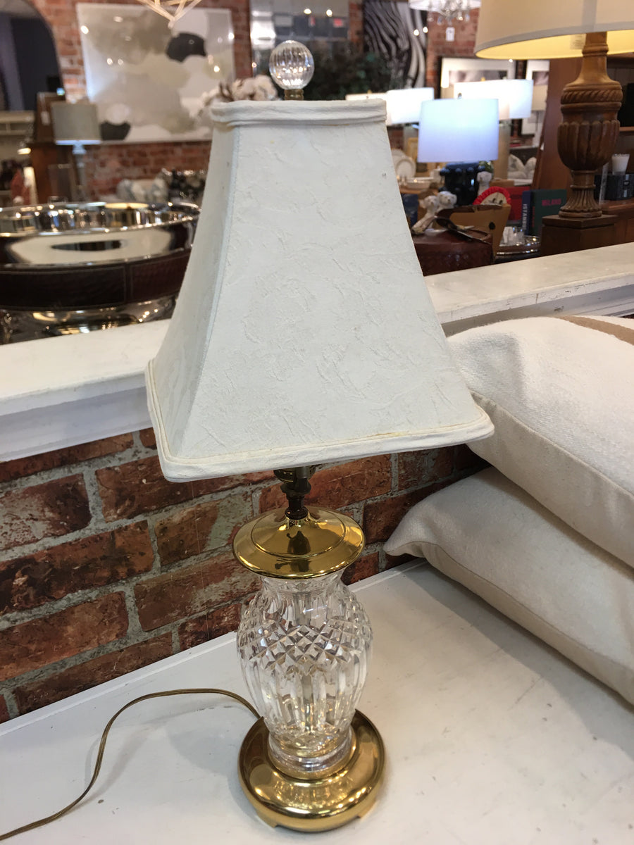 TABLE LAMP CRYSTAL/ BRASS WATERFORD