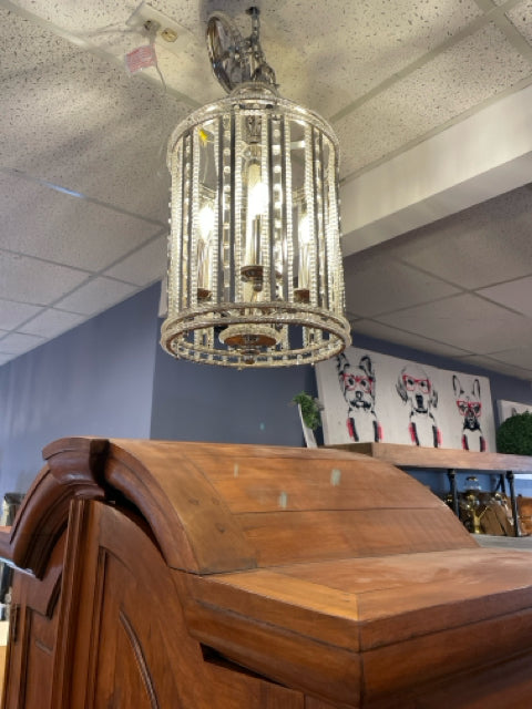 CHANDELIER SILVER BEADED