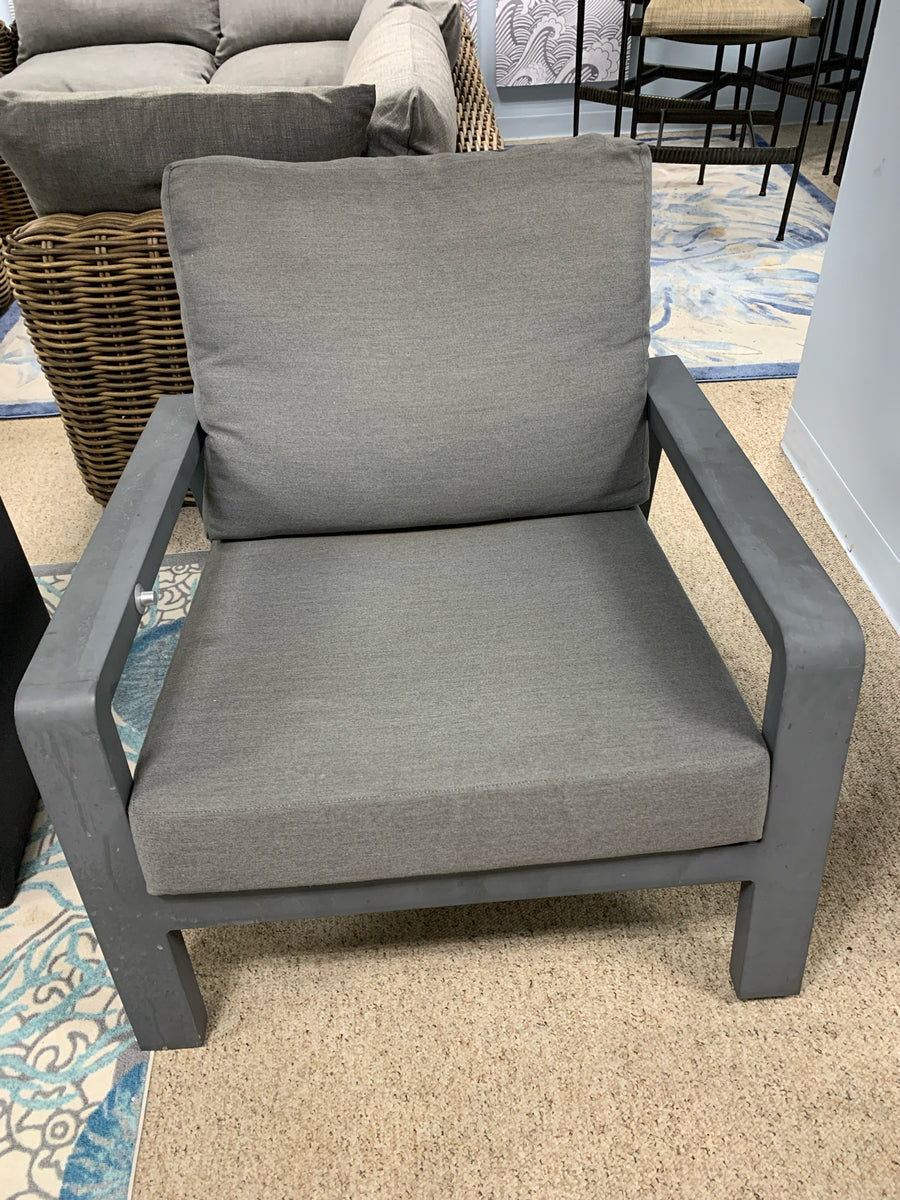 OUTDOOR 'LIFE'CLUB CHAIRS GRAY CUSHIONS