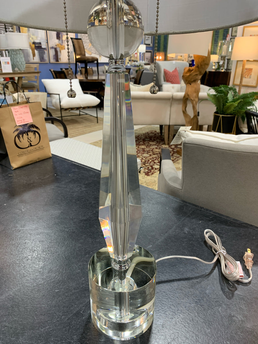 TABLE LAMP CRYSTAL 32"H