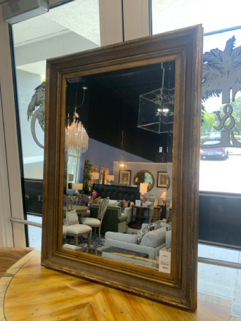 MIRROR  BEVELED WITH  GOLD FRAME