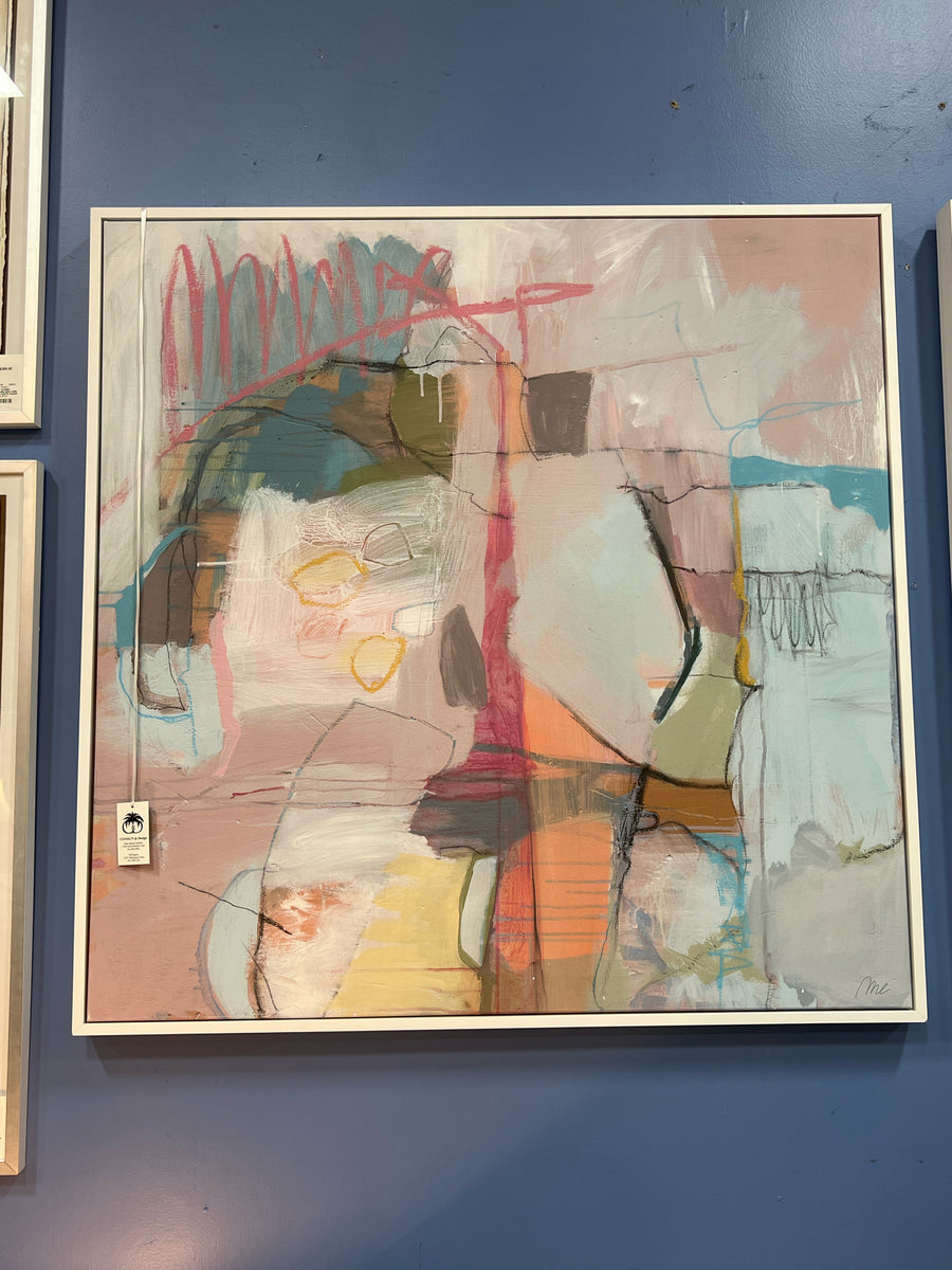 GICLEE PASTEL ABSTRACT FELICITY II  WHITE FRAME