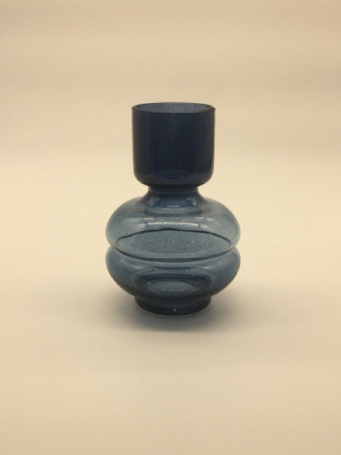 POT BELLY BLUE VASE 6"