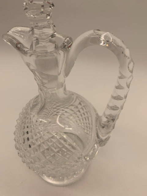 WATERFORD CRYSTAL CLARET DECANTER WITH STOPPER AND HANDLE AND FOOT