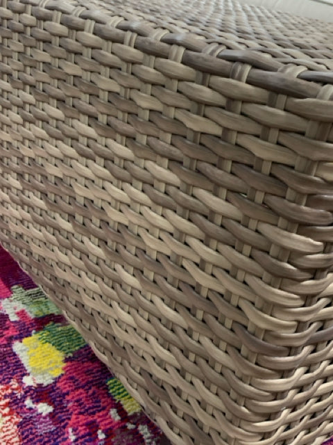 OUTDOOR COFFEE TABLE WOVEN TAN