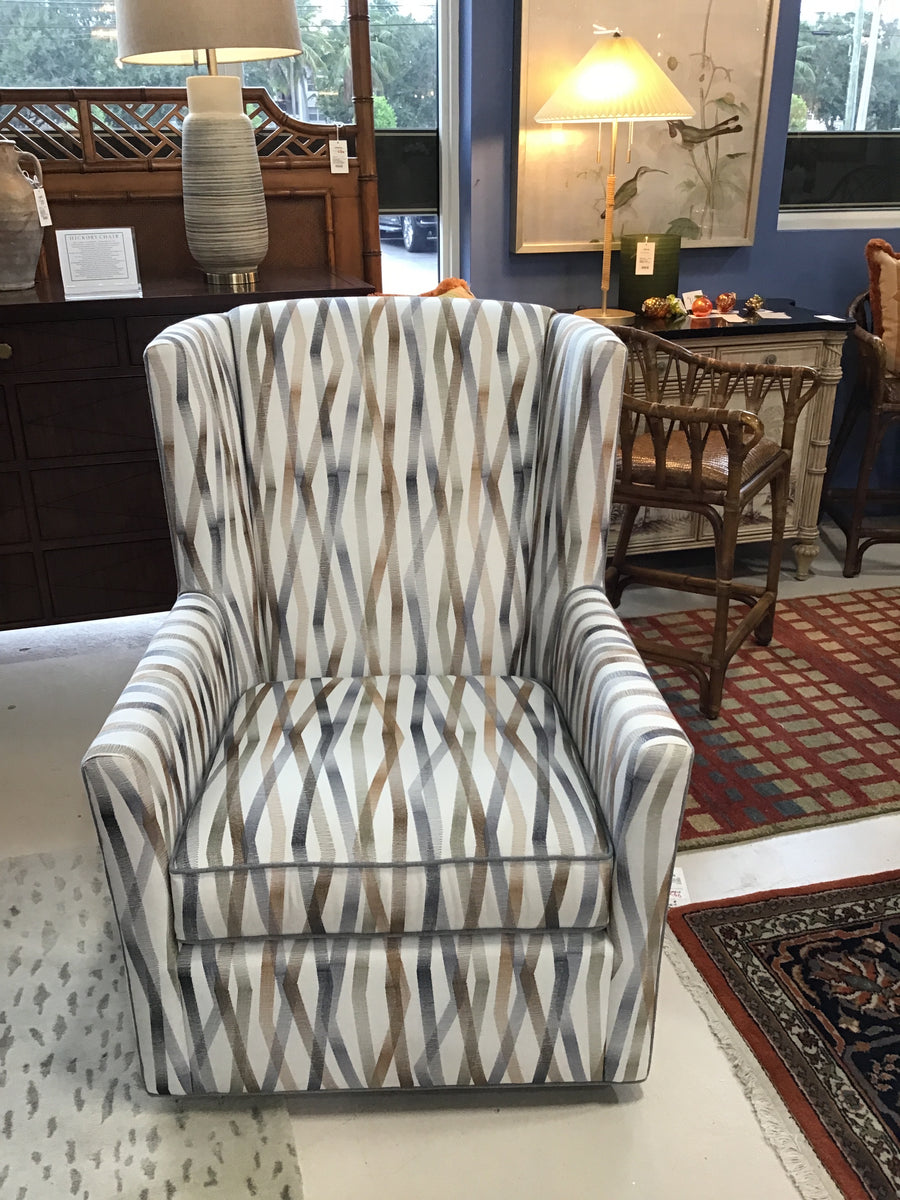 LEXINGTON CHAIR SWIVEL MULTI COLORED STRIPES