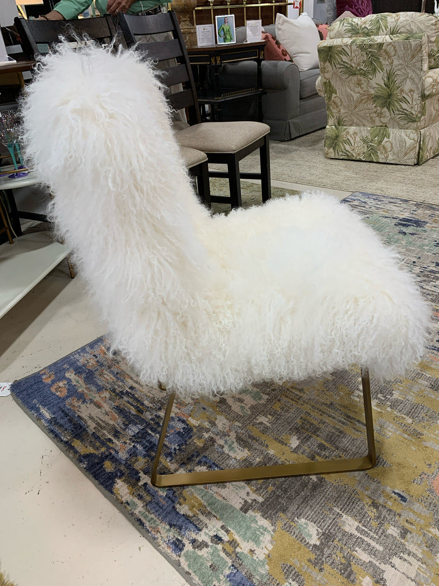 RESTORATION HARDWARE LAMB FUR DESK CHHAIR