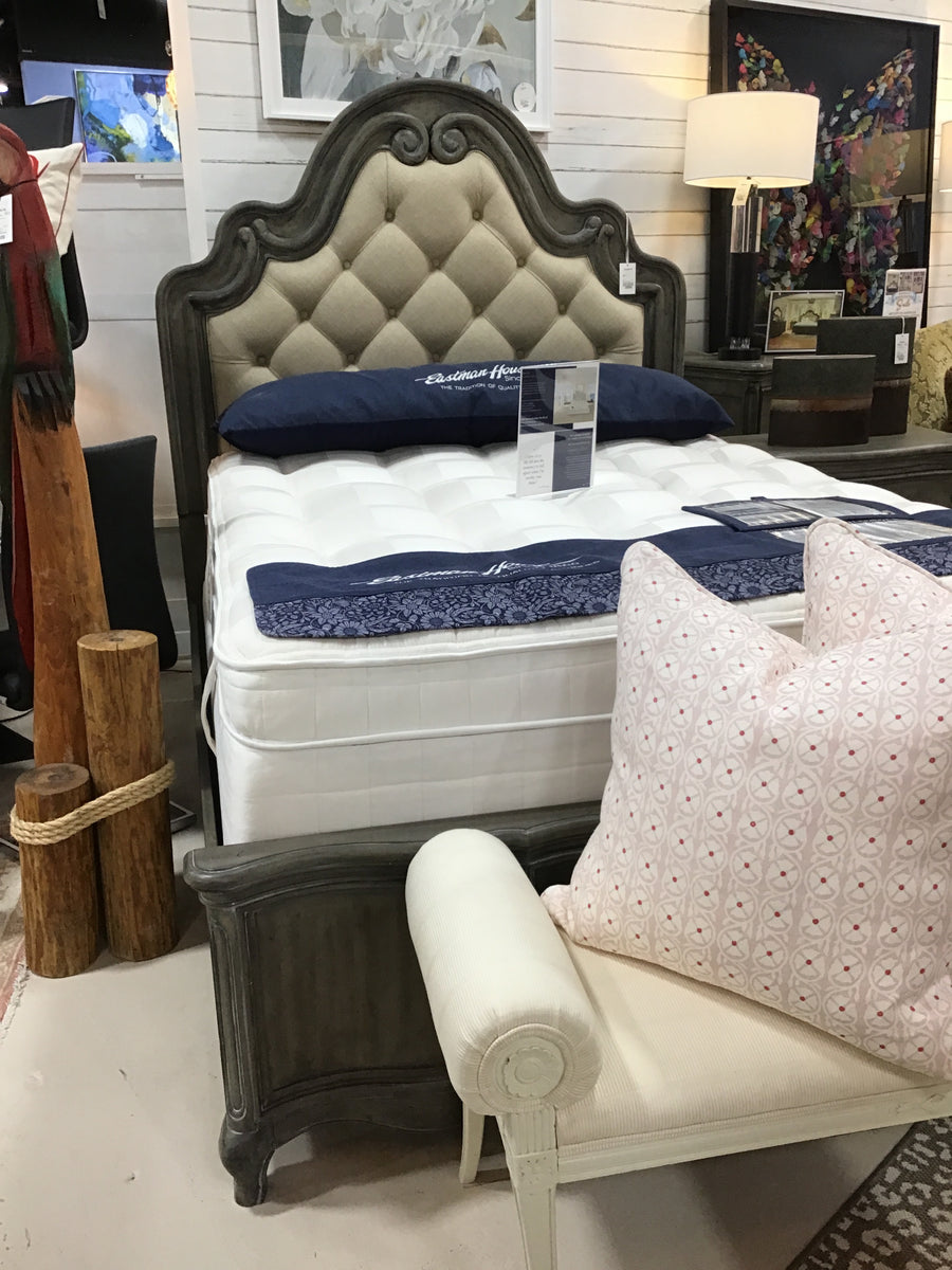 GENOA QUEEN WOOD AND UPHOLSTERED BED