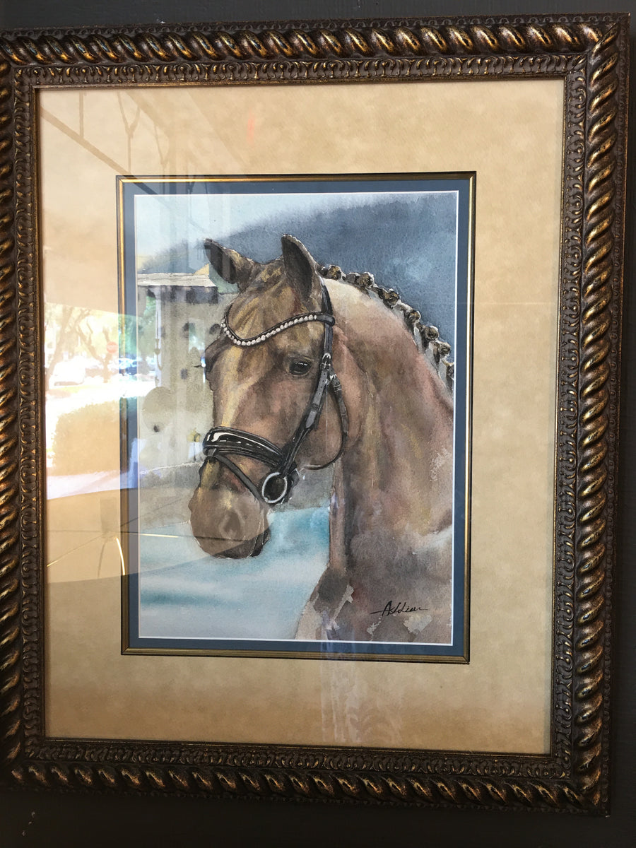 HORSE PAINTING BROWN