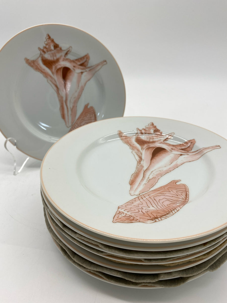 FITZ & FLOYD COQUILLE PLATES SET OF 8