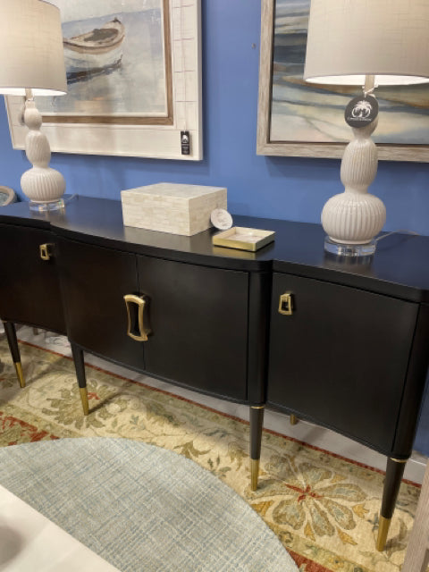 VANGUARD SIDEBOARD ESPRESSO WITH GOLD HARDWARE