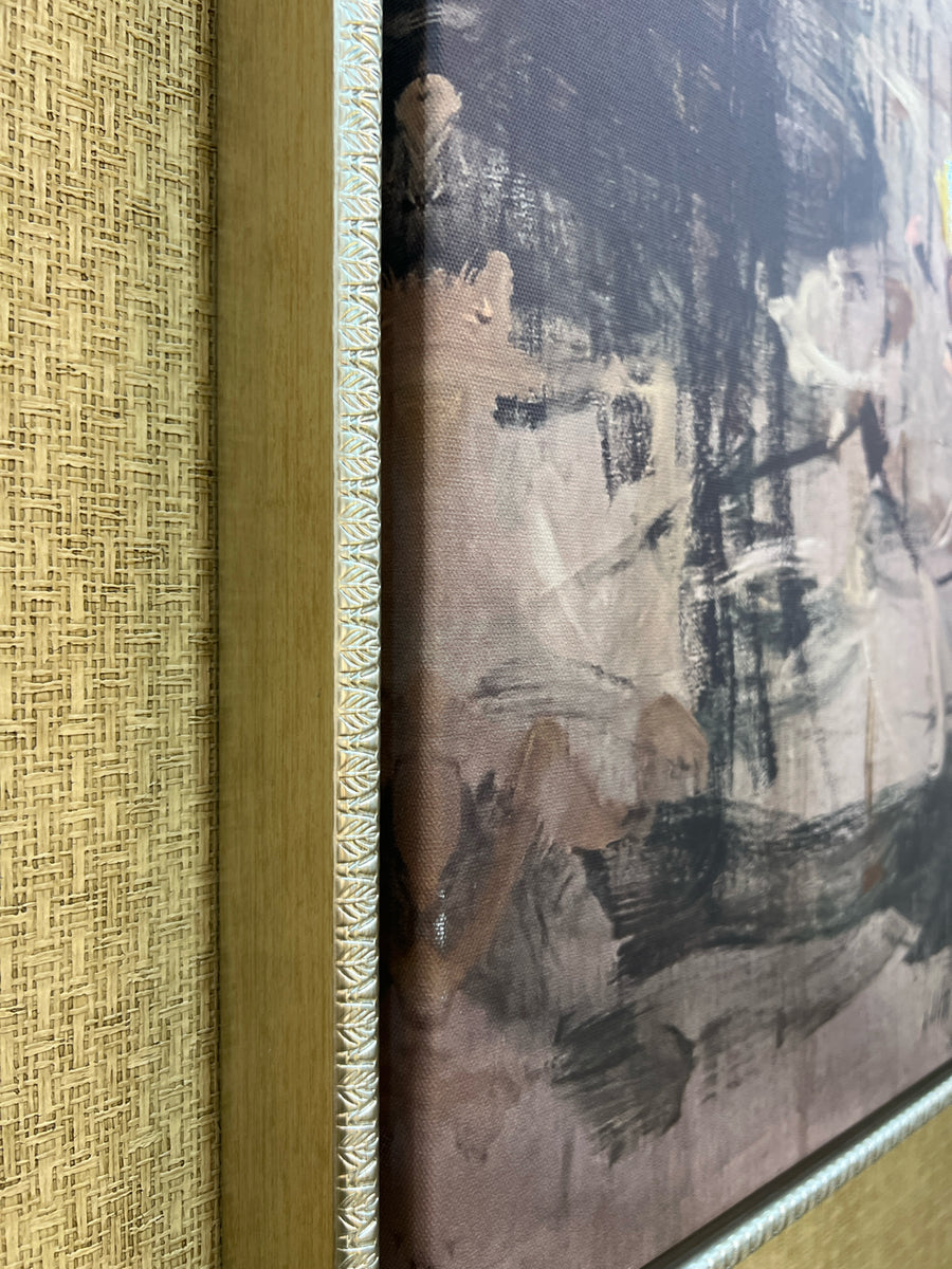 GICLEE EVENING REFLECTIONS IN VINTAGE CHAMPAGNE FLOAT FRAME