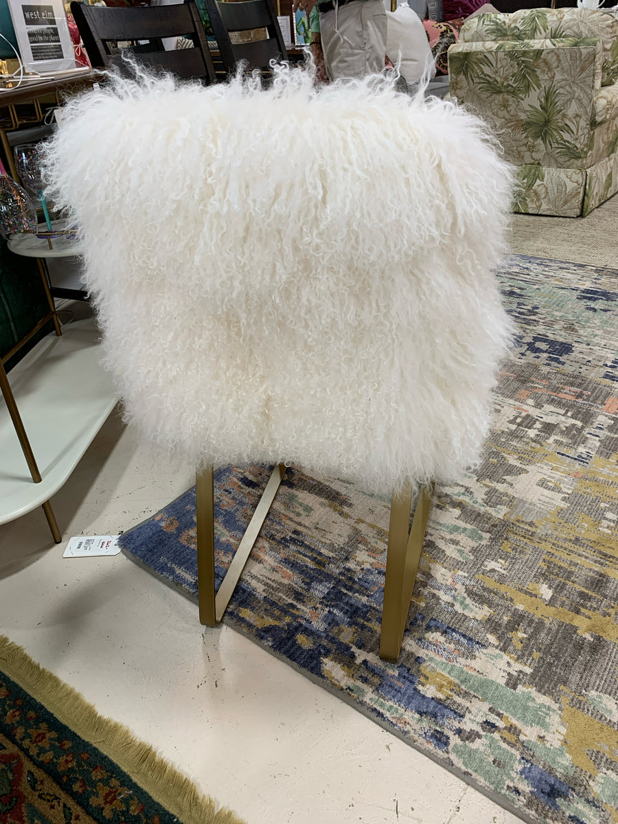 RESTORATION HARDWARE LAMB FUR DESK CHHAIR