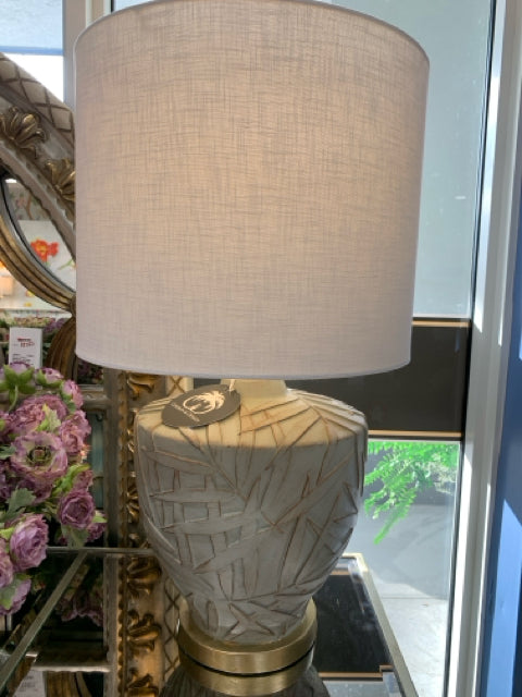 TABLE LAMP BAFFO GOLD JAR SHAPED 28"H