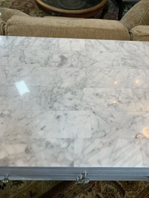 BAR CABINET GREY WITH STONE TOP 2 DOOR 3 DRAWER