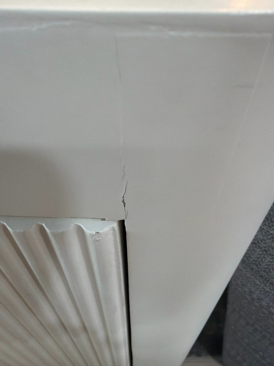 PER CONDITION DRESSER IVORY RIDGED DETAIL SIX DRAWERS