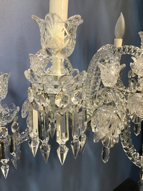 BACCARAT PAIR OF BAMBOUS FIVE ARM WALL SCONCES