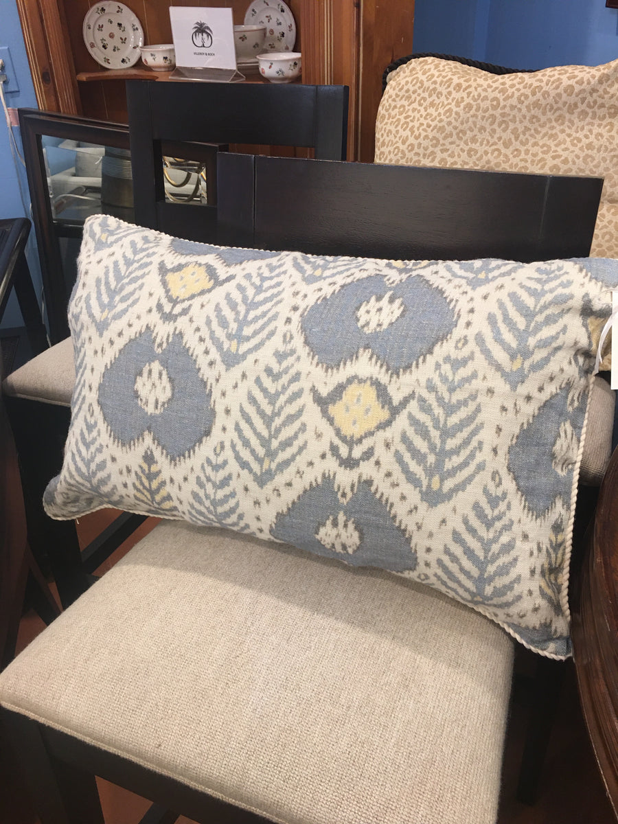 BLUE AND WHITE PILLOW