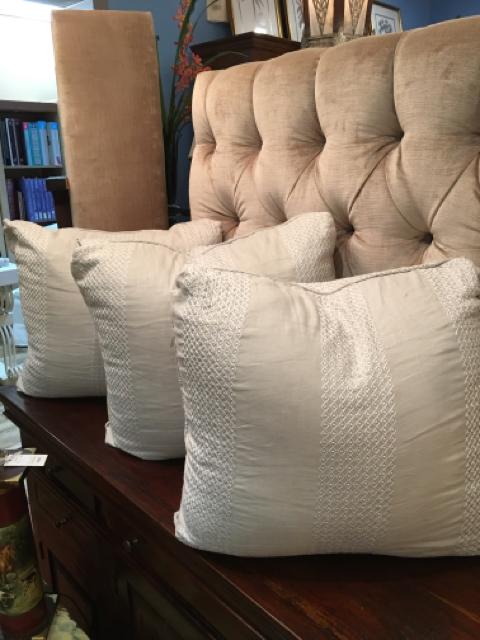EMBROIDERED PILLOW,Consign & Design,Pillow,clearance, WELLINGTON- Consign & Design Consignment Store South FL