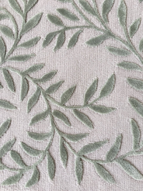 RUG BEIGE BACKGROUND WITH GREEN LEAVES 5' X 7' - Consign & Design - Consign & Design - PGA