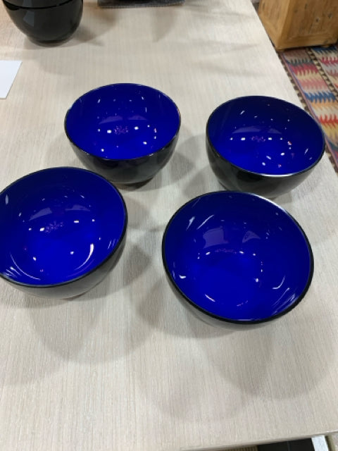 NOUVEL STUDIO BOWL  SET OF 4 BLUE   BARNEYS