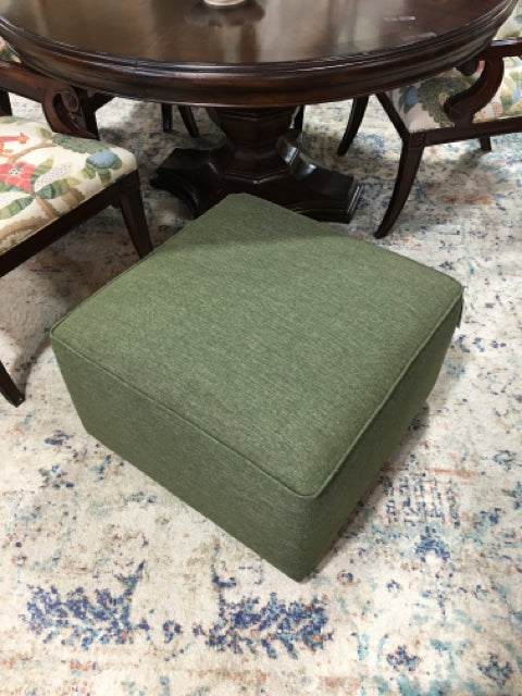 MOSS GREEN OTTOMAN