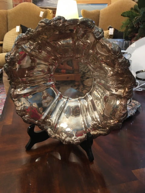 SILVER FLARE FOOTED BOWL