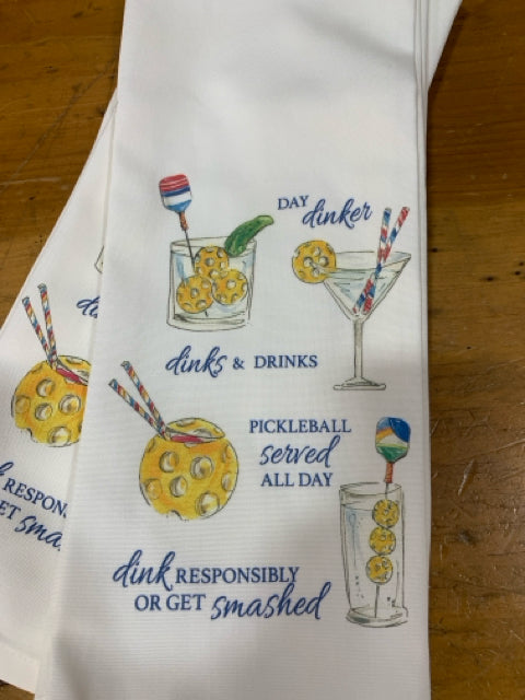 KITCHEN TOWEL PICKLEBALLCOCKTAILS AND SAYINGS