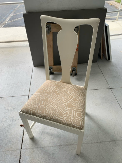 DESK CHAIR WHITE WITH TAN SEAT