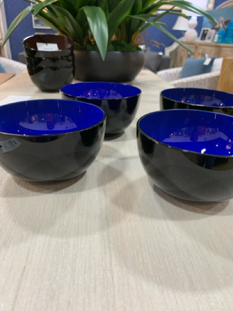 NOUVEL STUDIO BOWL  SET OF 4 BLUE   BARNEYS