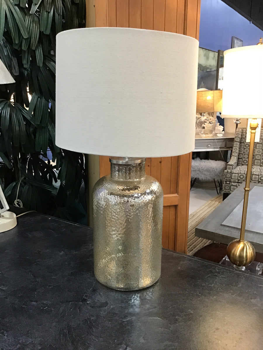 TABLE LAMP METALLIC FINISH GLASS