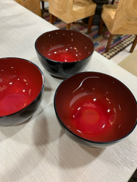 NOUVEL STUDIO BOWL SET OF 3 RED   BARNEYS