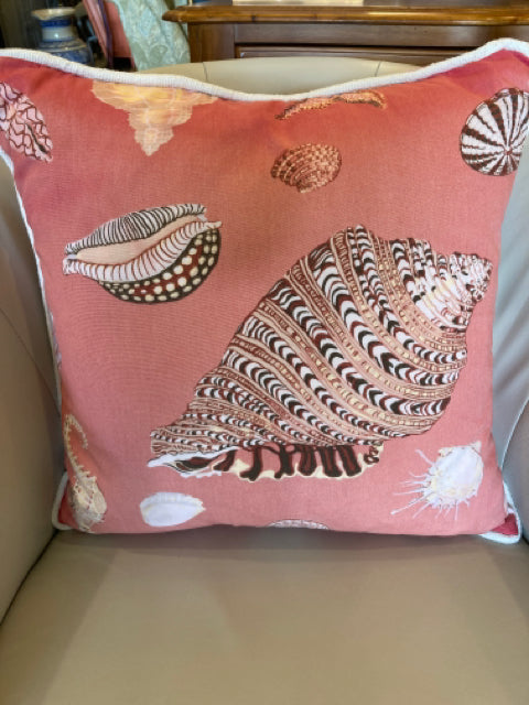 PILLOW DOWN PINK WITH SEA SHELLS