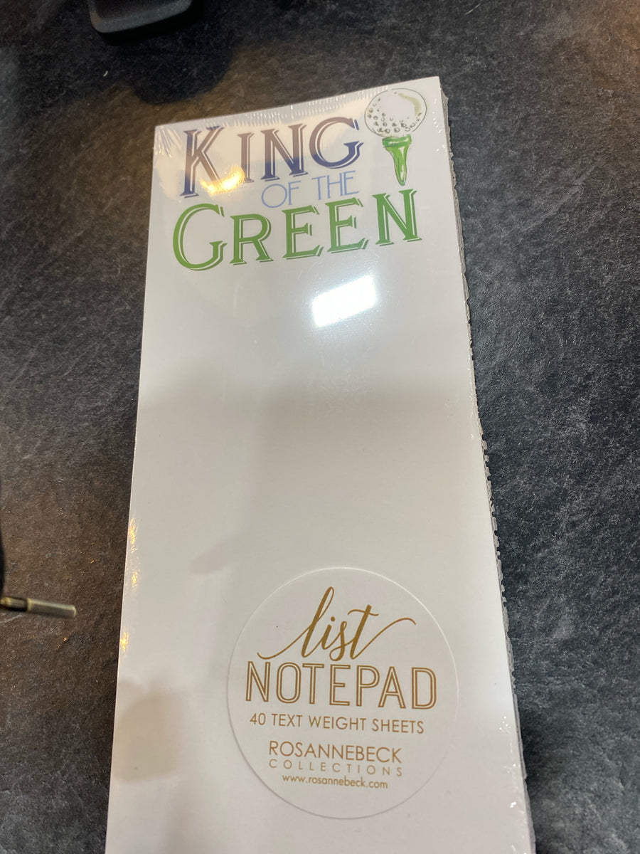 SKINNY NOTEPAD KING OF THE GREEN