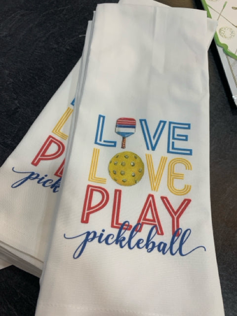 KITCHEN TOWEL LIVE LOVE PLAY PICKLE BALL