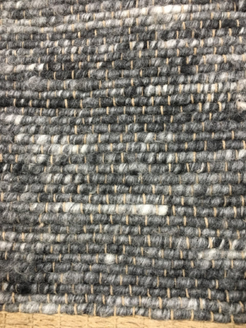 RUG WOOL 9' x 12' BLACK WOVEN