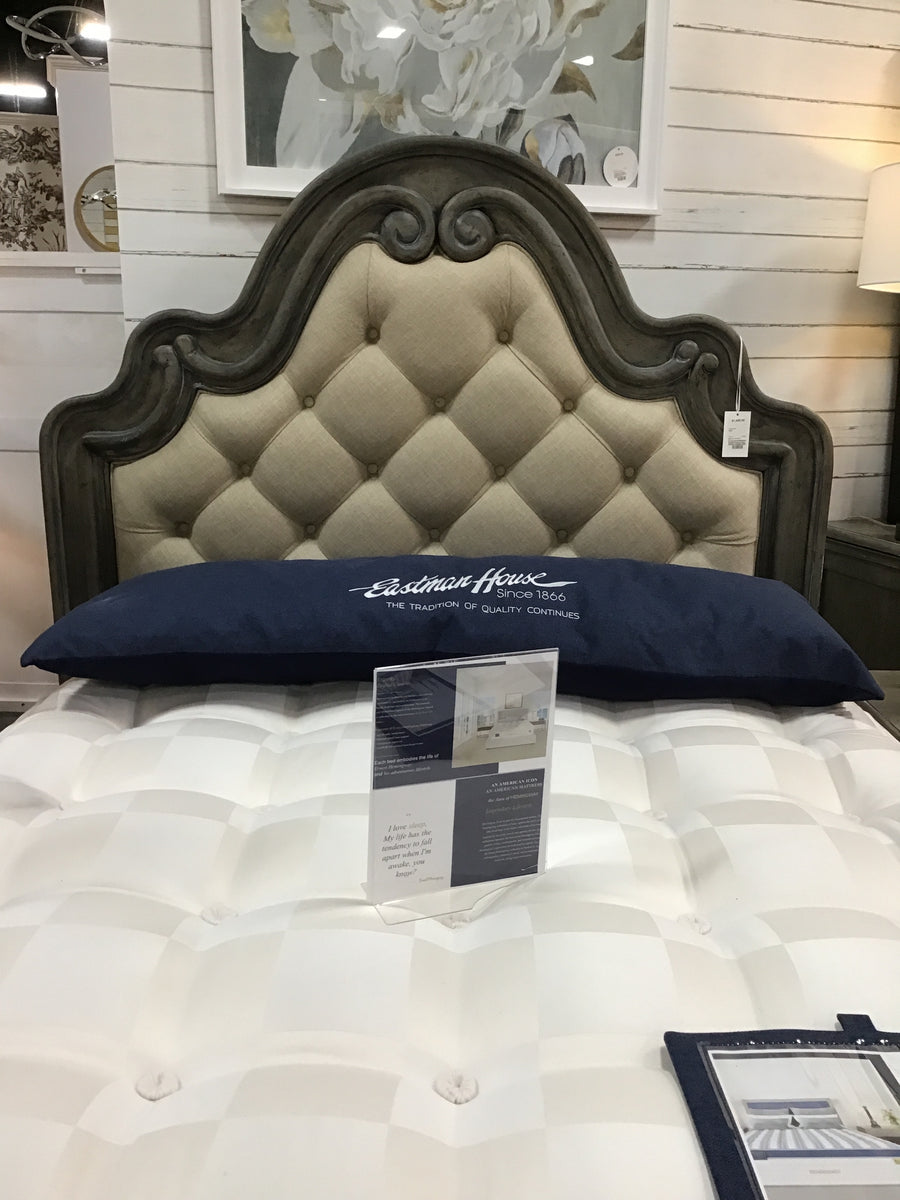 GENOA QUEEN WOOD AND UPHOLSTERED BED