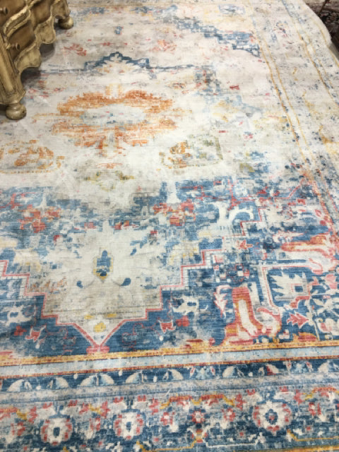 SAFAVIEH AREA RUG BEIGE BLUE ORANGE