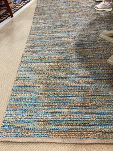 RUG NATURAL BLUE GREEN 5' X 7'9"